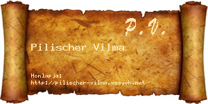 Pilischer Vilma névjegykártya